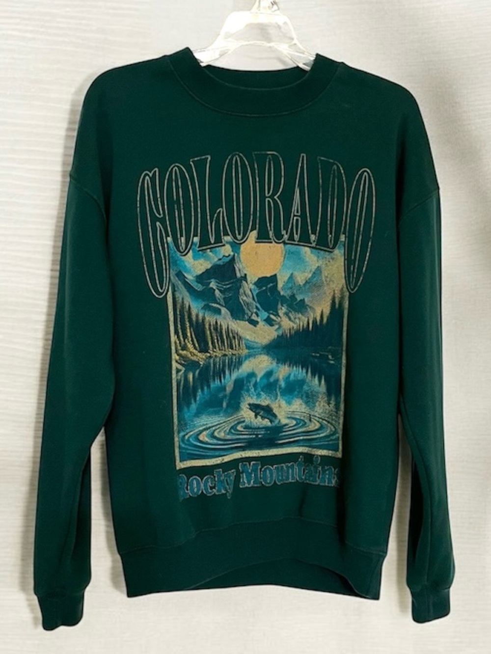 Colorado Rocky Mountains Graphic Sweatshirt in Hunter Green • Unisex